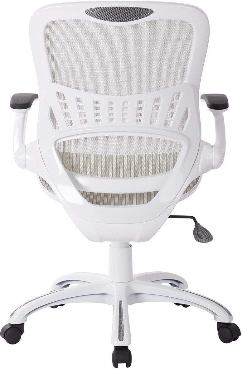 Riley white mesh seat office chair with best sale and back