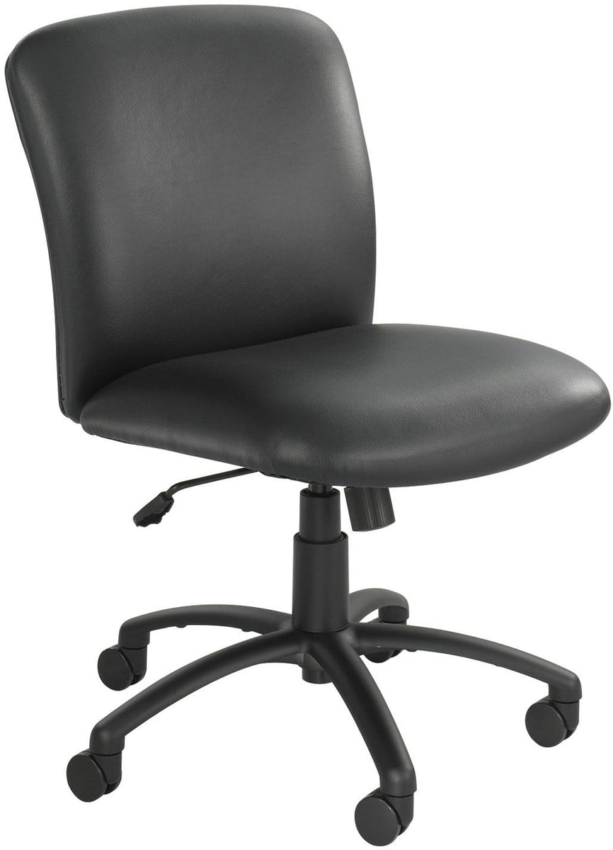 500 Lb. Cap. 24/7 Rated Armless Black Task Chair