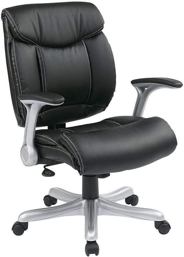 Office Star Professional Dual Function Ergonomic High Back Leather Chair EC4300-EC3