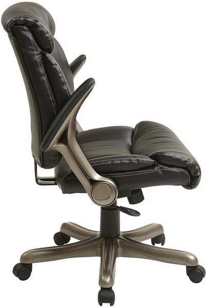 Office Star Professional Dual Function Ergonomic High Back Leather Chair EC4300-EC3