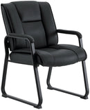 Harwick Premium Top Grain Leather Waiting Room Chair with Sled Base [960L] Harwick Guest Chair 960L