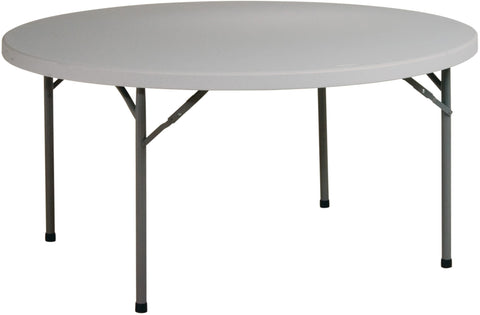 Work Smart 96-In Grey Rectangular Folding Table