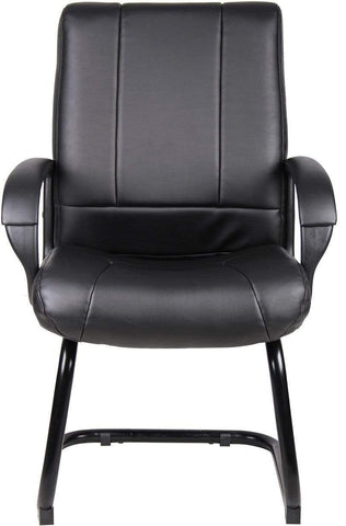 Ergonomic Executive Mesh Chair, Genuine Leather (Black) with headrest –