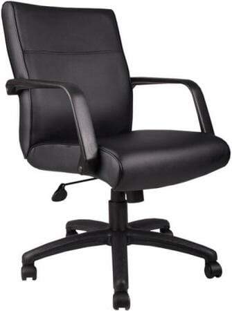 Ergonomic Executive Mesh Chair, Genuine Leather (Black) with headrest –