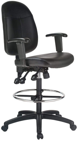 Office Star Products Pneumatic Backless Black Drafting Stool ST215