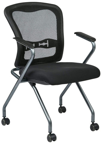 Office Star 5700MB Mesh Back & Seat, 2-to-1 Synchro & Lumbar Support  Managers Chair, Black