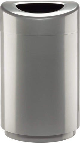 Safco Open Top Round Waste Receptacle Steel 30 Gal Black